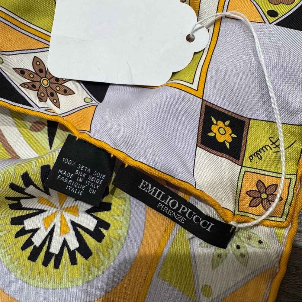 Emilio Pucci Butterfly In Motion Silk Square Scarf - Picture 7 of 8